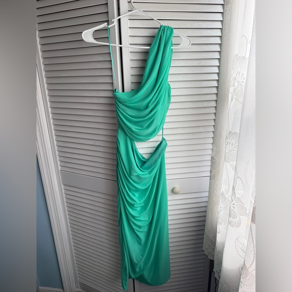 Express Green Ruched Women's Dress